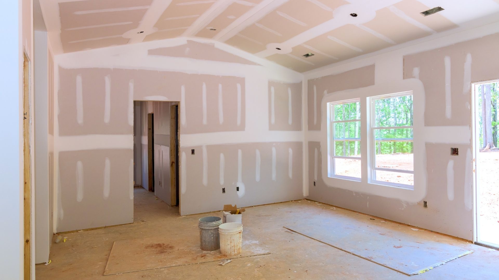Completed drywall room prep